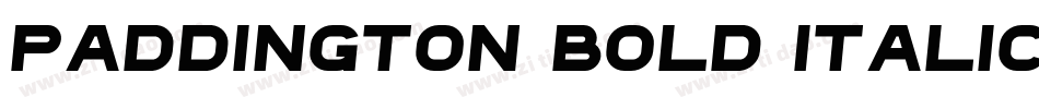Paddington Bold Italic字体转换